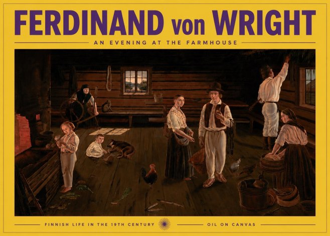 Ferdinand von Wright An Evening at the Farmhouse No4 - Poster