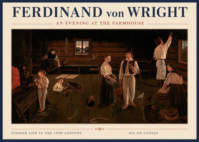 Ferdinand von Wright An Evening at the Farmhouse No6 - Poster