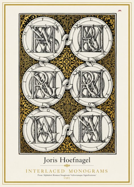 Joris Hoefnagel Interlaced Monograms No1 - Poster