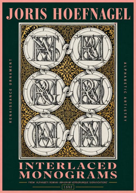 Joris Hoefnagel Interlaced Monograms No2 - Poster