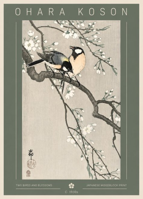 Ohara Koson Two Birds and Blossoms I No3 - Poster