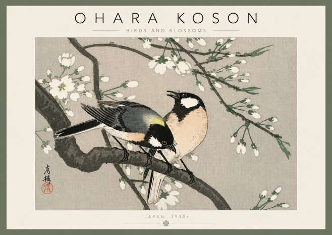 Ohara Koson Birds and Blossoms No4 - Poster