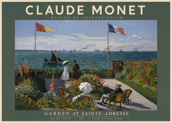 Monet Garden at Sainte-adresse No4 - Poster