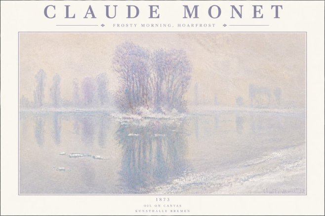 Monet Frosty Morning, Hoarfrost No6 - Poster