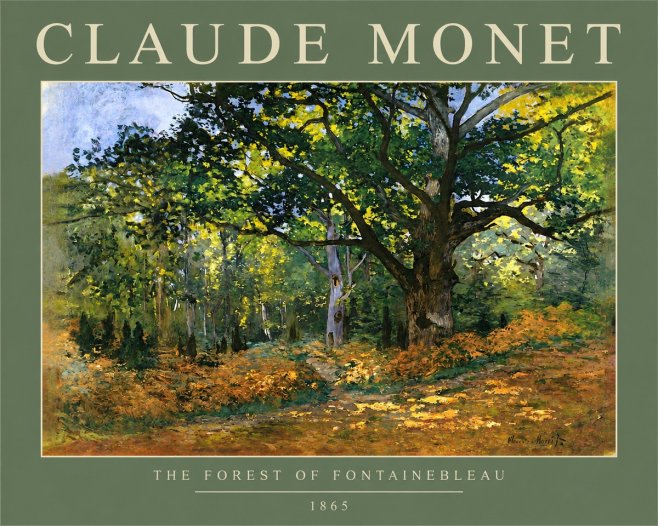 Monet The Forest of Fontainebleau No2 - Poster