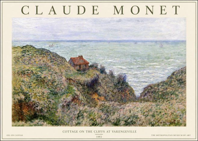 Monet Cottage on the Cliffs at Varengeville No3 - Poster