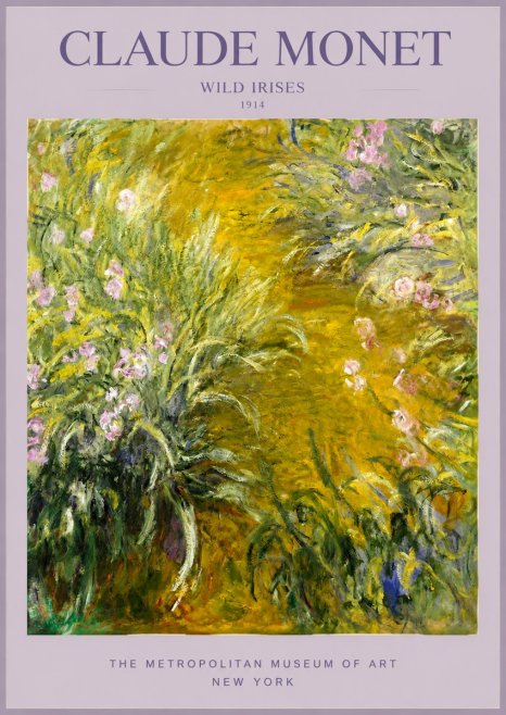 Monet Wild Irises No2 - Poster