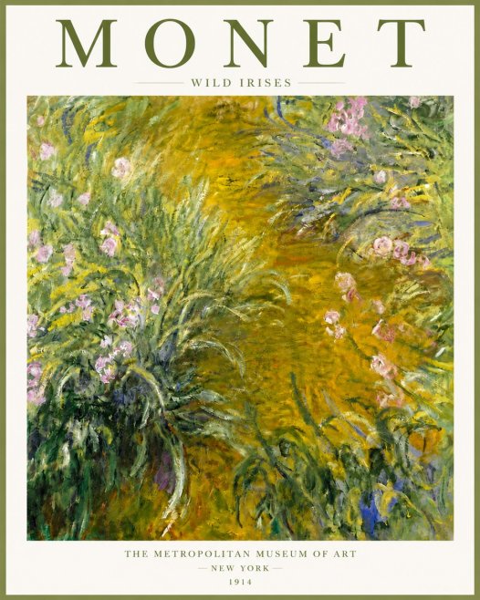 Monet Wild Irises No5 - Poster