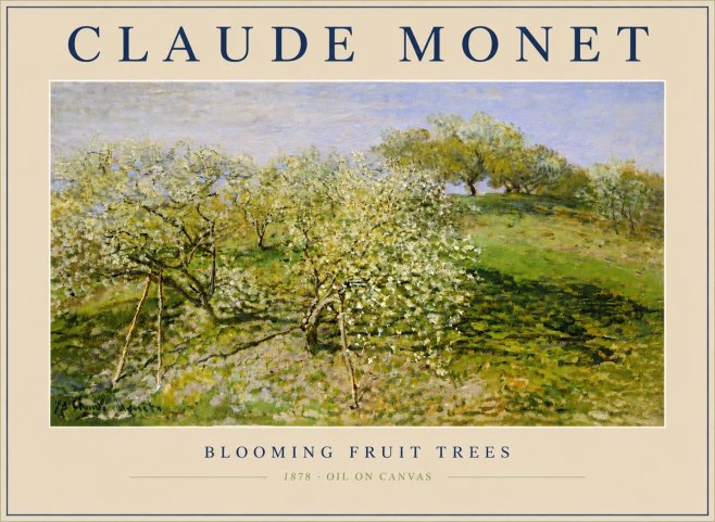 Monet Blooming Fruit Trees No6 - Poster
