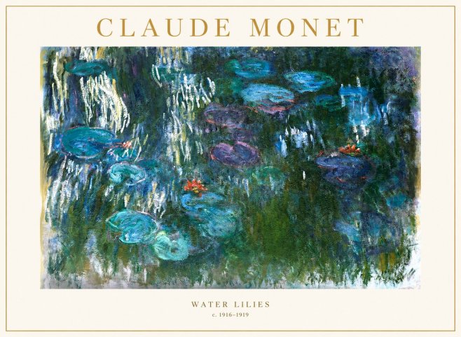 Monet Water Lilies IV No1 - Poster