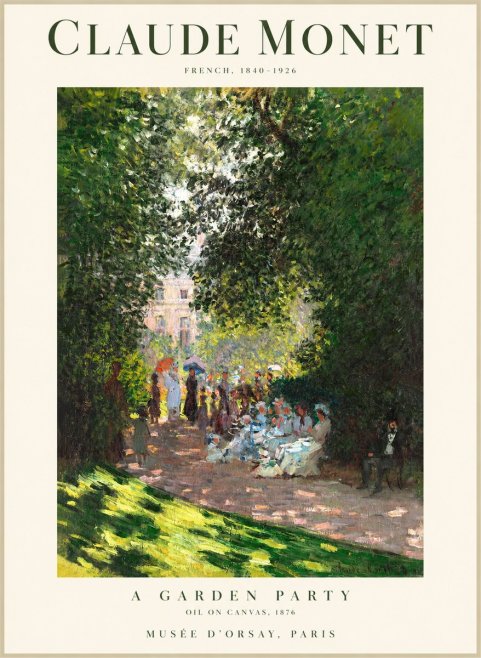 Monet A Garden Party No1 - Poster