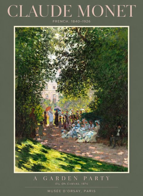 Monet A Garden Party No2 - Poster