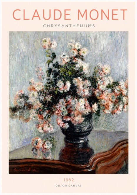Monet Chrysanthemums No4 - Poster