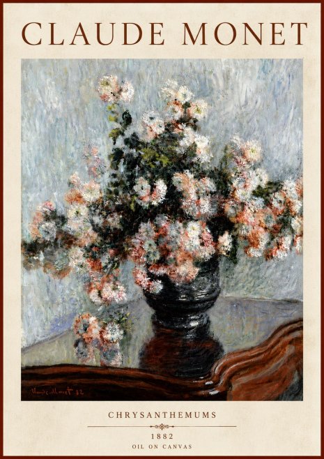 Monet Chrysanthemums No5 - Poster