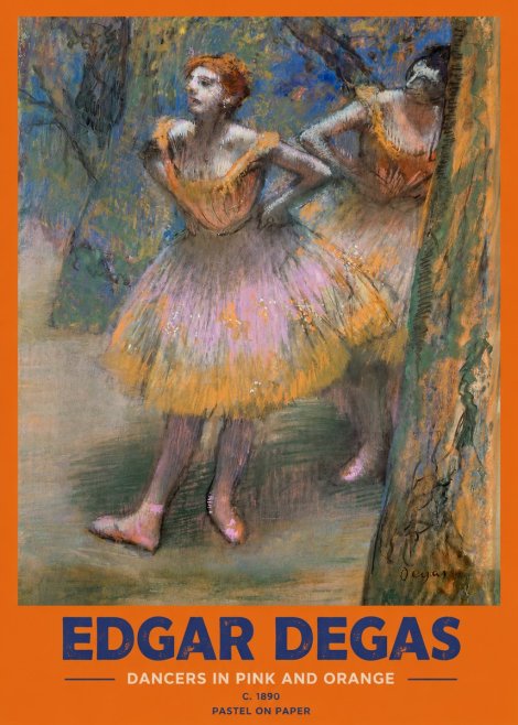 Edgar Degas Dancers in Pink and Orange No2 - Poster