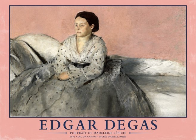 Edgar Degas Portrait of Madeleine Lépicie No2 - Poster