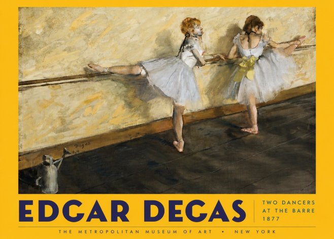 Edgar Degas Two Dancers at the Barre, 1877 No5 - Poster