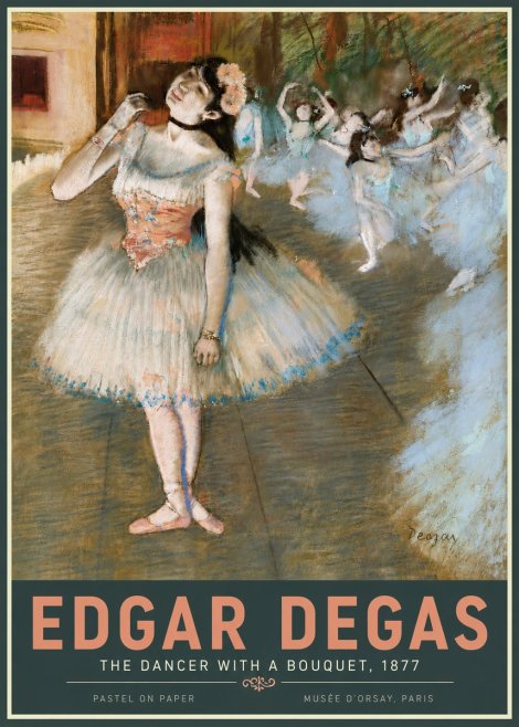 Edgar Degas The Dancer with a Bouquet No6 - Poster