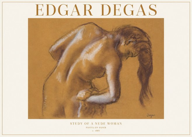 Edgar Degas Study of a Nude Woman I No1 - Poster