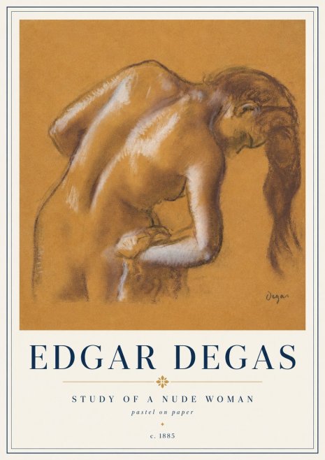 Edgar Degas Study of a Nude Woman I No3 - Poster