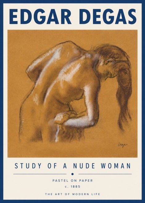 Edgar Degas Study of a Nude Woman I No5 - Poster
