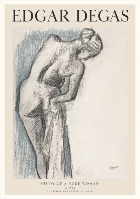 Edgar Degas Study of a Nude Woman II No1 - Poster