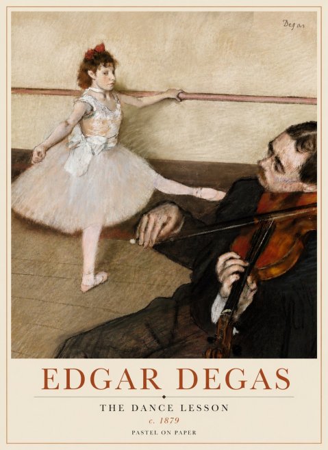 Edgar Degas The Dance Lesson No3 - Poster