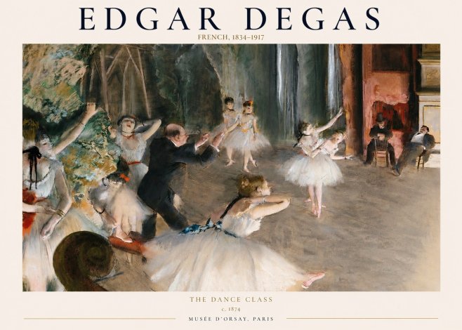 Edgar Degas The Dance Class III No1 - Poster
