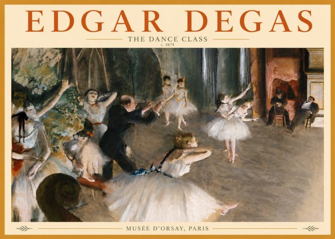 Edgar Degas The Dance Class III No5 - Poster