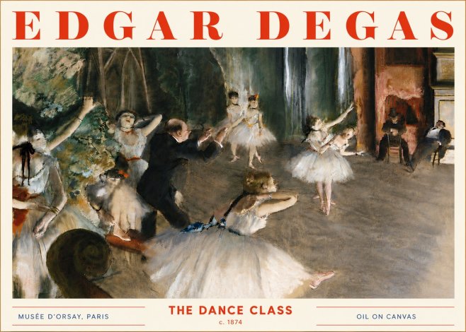 Edgar Degas The Dance Class III No6 - Poster