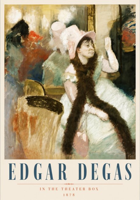 Edgar Degas In the Theater Box No4 - Poster
