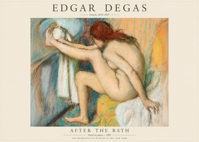 Edgar Degas After the Bath II No1 - Poster