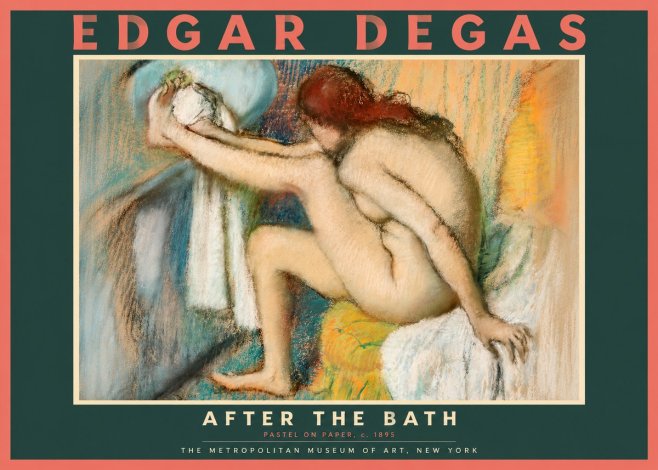 Edgar Degas After the Bath II No2 - Poster