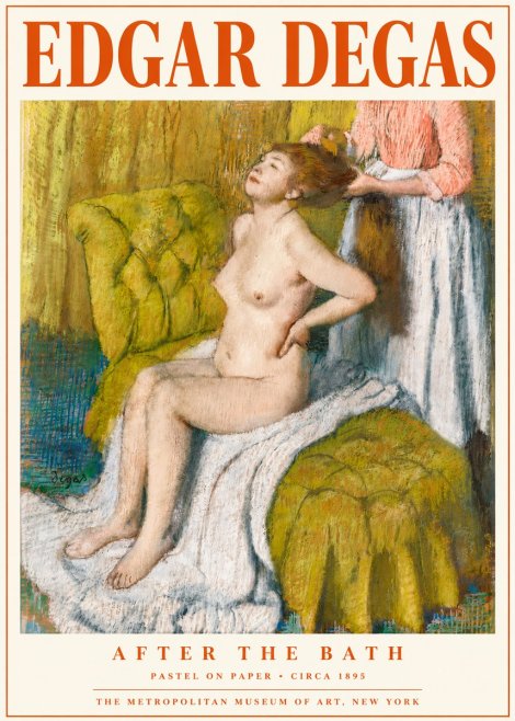 Edgar Degas After the Bath III No4 - Poster