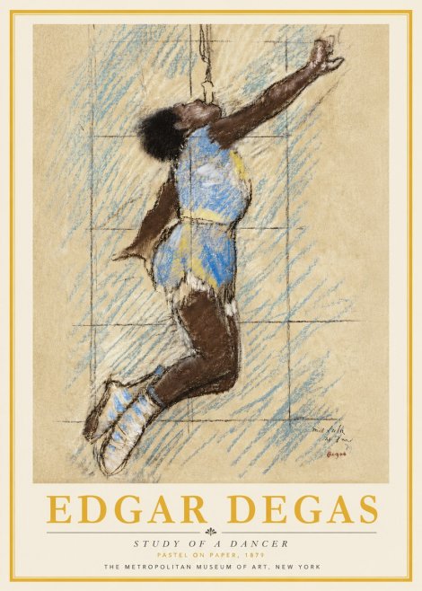 Edgar Degas Study of a Dancer No4 - Poster