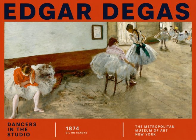 Edgar Degas Dancers in the Studio No2 - Poster
