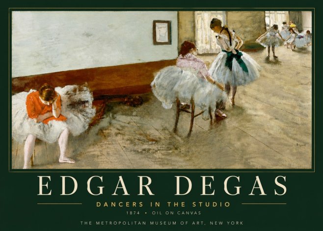 Edgar Degas Dancers in the Studio No3 - Poster