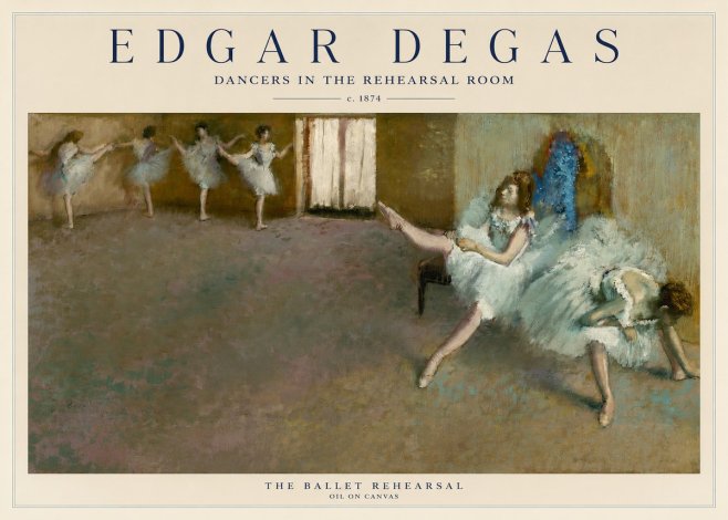 Edgar Degas The Ballet Rehearsal No1 - Poster