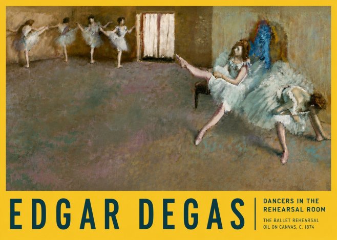 Edgar Degas The Ballet Rehearsal No5 - Poster