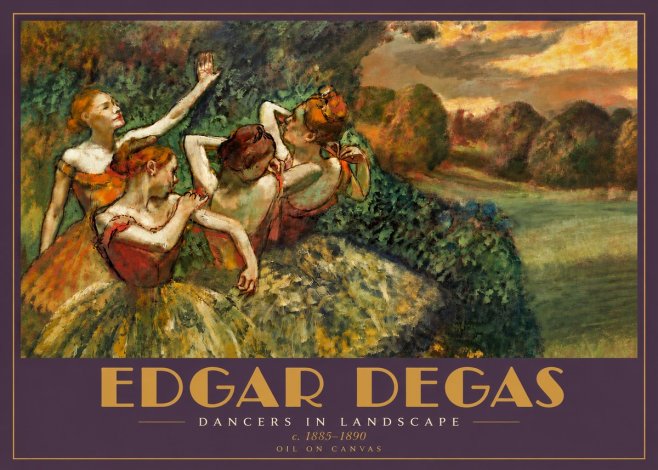 Edgar Degas Dancers in Landscape II No4 - Poster