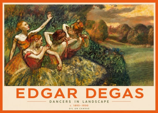 Edgar Degas Dancers in Landscape II No5 - Poster