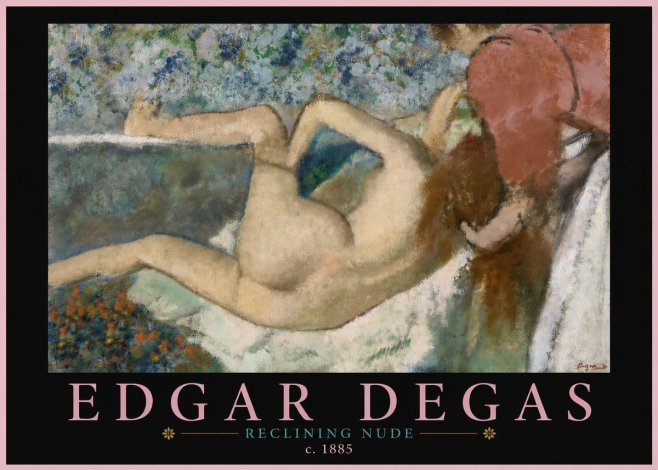 Edgar Degas Reclining Nude No5 - Poster