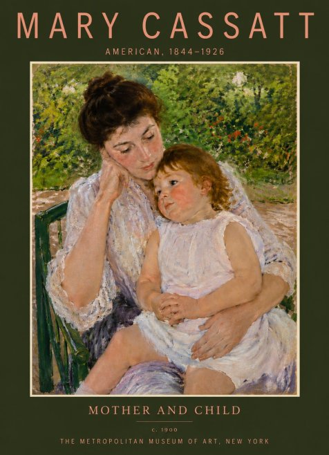 Mary Cassatt Mother and Child I No5 - Poster