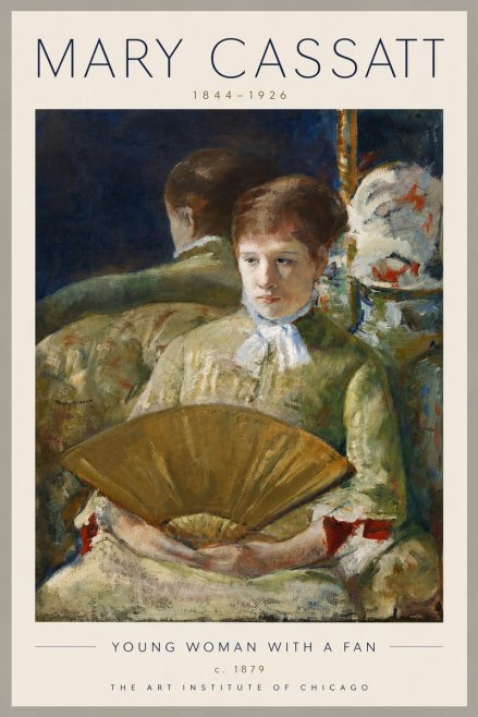 Mary Cassatt Young Woman with a Fan I No6 - Poster