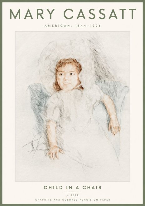 Mary Cassatt Child in a Chair No4 - Poster
