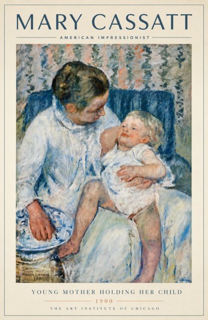 Mary Cassatt Young Mother Holding Her Child No6 - Poster