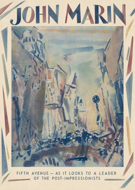 John Marin Fifth Avenue – as It Looks to a Leader of the Post-impressionists No1 - Poster
