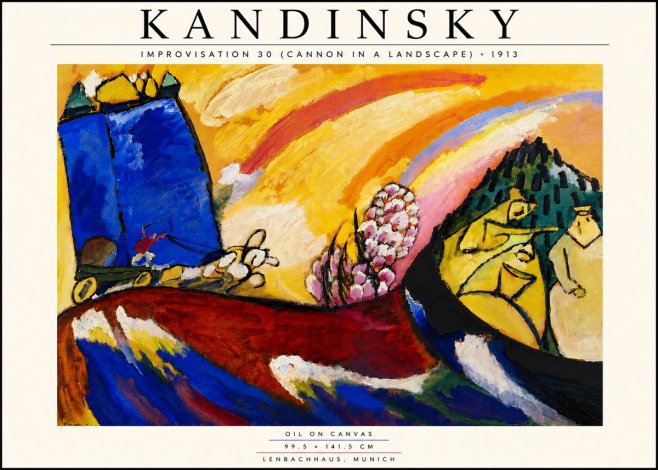 Kandinsky Improvisation 30 (Cannon in a Landscape) No6 - Poster