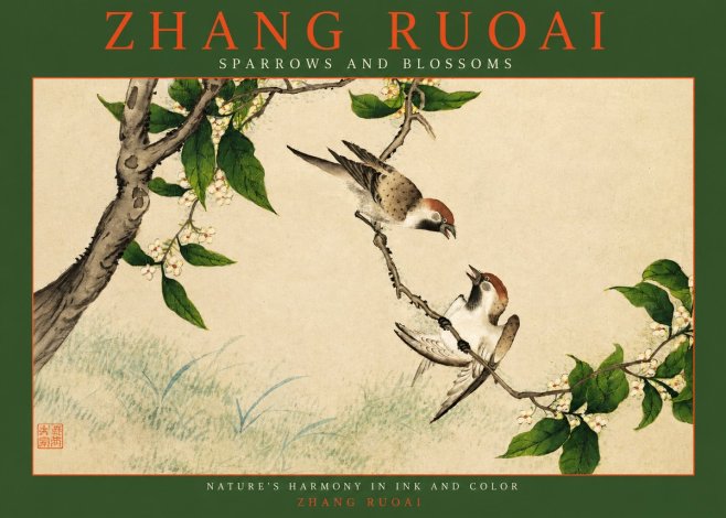 Zhang Ruoai Sparrows and Blossoms No2 - Poster