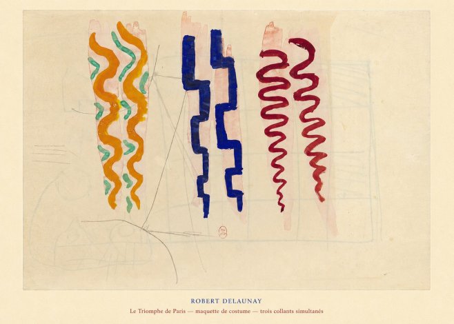 Robert Delaunay Le Triomphe De Paris — Maquette De Costume — Trois Collants Simultanés No4 - Poster